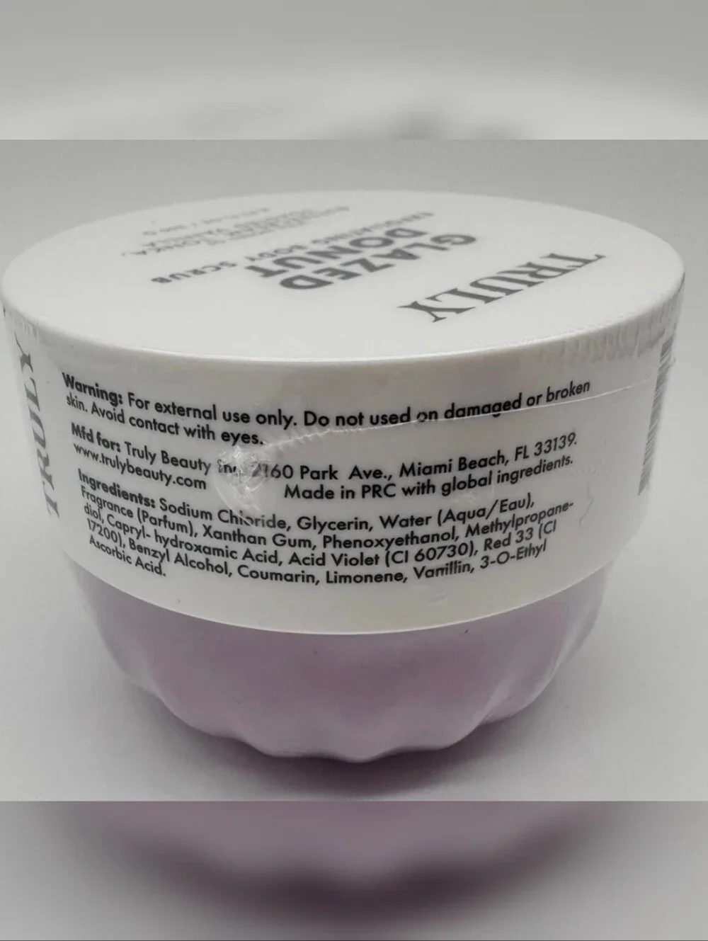 Truly Glazed Donut Exfoliating Body Scrub New